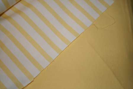 Solid yellow with yellow and white stripe